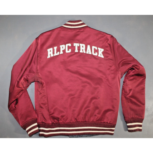 POLO Ralph Lauren Reversible Varsity Track Team P-Wing Satin Wool Jacket Large - Picture 9 of 14
